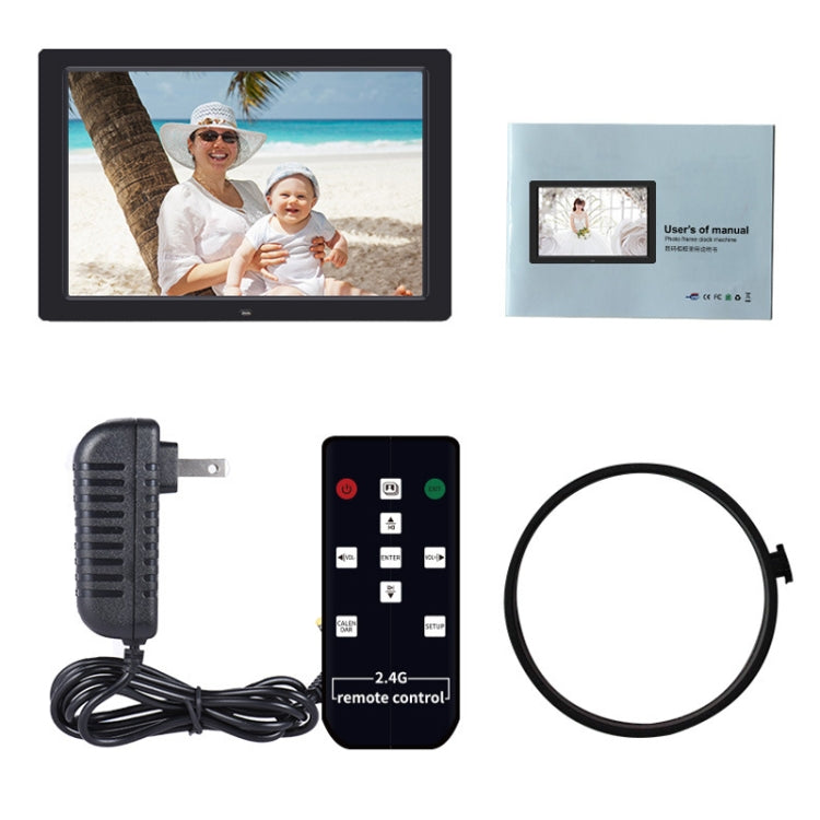 DPF-1201 12 inch 1280x800 Resolution Wall Mounted Advertising Machine LCD Electronic Photo Frame, US Plug, EU Plug, UK Plug, AU Plug
