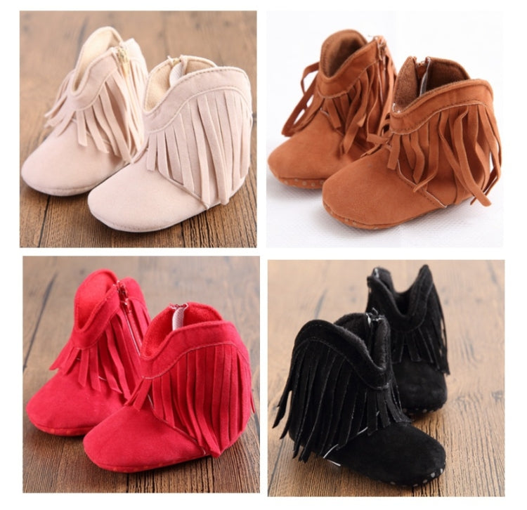 Baby Boots Toddler Shoes Infant First Walker Soft Sole Newborn Crib Shoes, 11cm