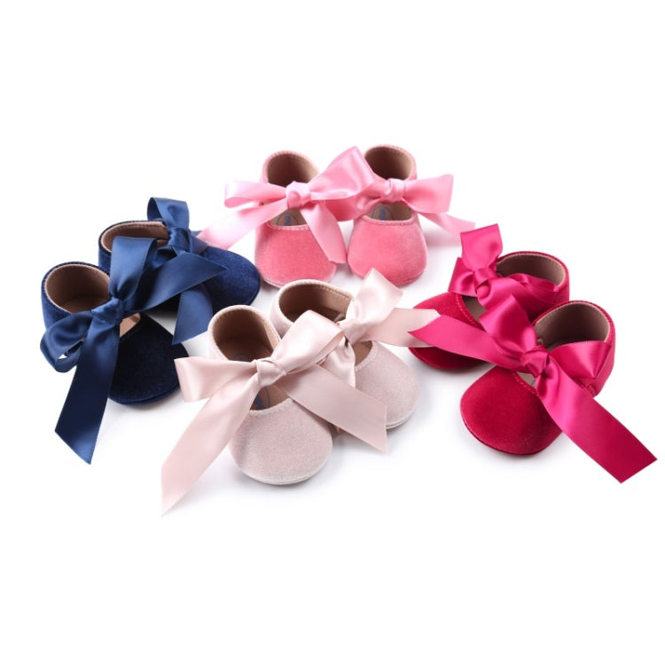 Baby Girl  Bow Lace Up PU Leather Princess First Walkers Shoes, 13cm