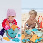 Outdoor Play Water Play Sand Soft Silicone Material Tool Children Play WaterToy Set, 5 in 1, 7 in 1, 9 in 1, 14 in 1, 17 in 1