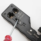 Multifunctional Seven-type Through-hole Crystal Head 6P8P Wire Stripping Network Tool Extrusion Crimping Wire Network Cable Pliers