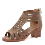 Crystal Hollow Out Peep Toe Wedges Sandals, 35, 36, 37, 38, 39, 40