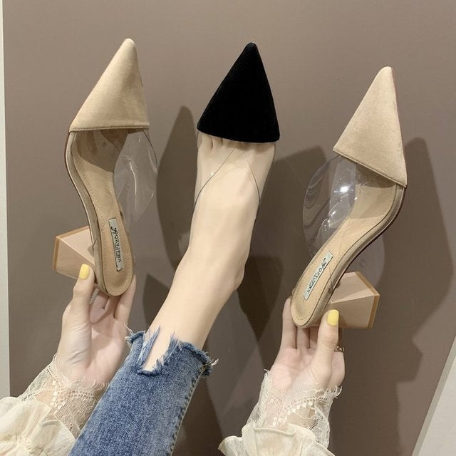 Fashion Pointed Head Thick Bottom Sandals Slippers, 34, 35, 36, 37, 38, 39