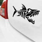 10 PCS Car Sticker Motorcycle Pulling Flower Stick Fish Bone Cartoon Personality Body Sticker, Fish Bone