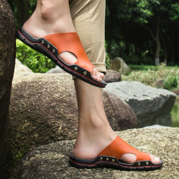 Men Casual Beach Shoes Slippers Microfiber Wear Sandals, 37, 38, 39, 40, 41, 42, 43, 44, 45
