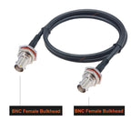 BNC Female To BNC Female RG58 Coaxial Adapter Cable, BNC Female To BNC Female With Waterproof Circle 0.5m, BNC Female To BNC Female With Waterproof Circle 1m, BNC Female To BNC Female With Waterproof Circle 1.5m                                         ...