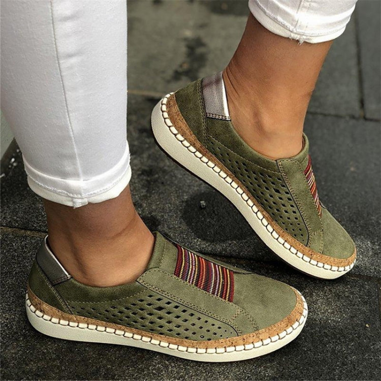 Women Breathable Hollow Out Female Casual Flats Shoes, 35, 36, 37, 38, 39, 40, 41, 42, 43