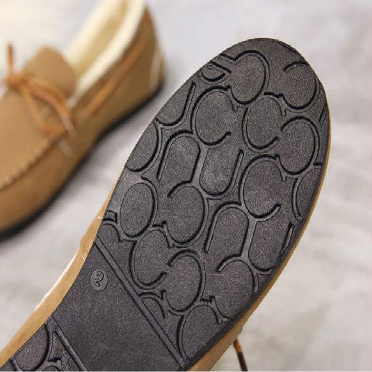 Solid Color Velvet Warm Female Flat Cotton Non-slip Shoes, 35, 36, 37, 38, 39, 40