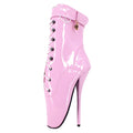 Ballet Pumps Spike Heel Black Lace-Up Pointed Toe Shoes, 36, 37, 38, 39, 40, 41, 42, 43, 44, 45, 46
