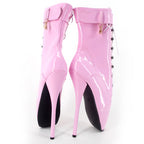 Ballet Pumps Spike Heel Black Lace-Up Pointed Toe Shoes, 36, 37, 38, 39, 40, 41, 42, 43, 44, 45, 46