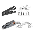 Three-purpose Network Cable Clamp Tester Hand Tool Set Home Network Repair Kit, 12 in 1