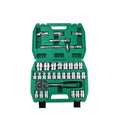 TUOSEN 32 In 1 Sleeve Combination Tool Auto Repair Tool Casing Wrench Set, Mirror, Green Belt