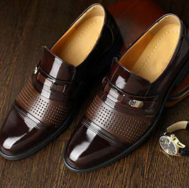 Men Summer Hole Shoe Slip-on Dress Business Shoes, 38, 39, 40, 41, 42, 43, 44, 45, 46, 47, 48