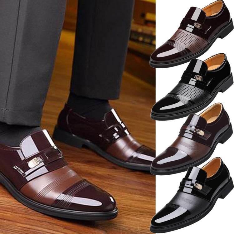Men Summer Hole Shoe Slip-on Dress Business Shoes, 38, 39, 40, 41, 42, 43, 44, 45, 46, 47, 48
