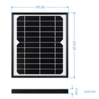 Waveshare Monocrystalline Silicon Solar Panel (5.5V 6W), Toughened Glass Surface, 24076