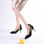 Women Shoes Bow Pointed Toe Stiletto Heels, 34, 35, 36, 38, 39, 40, 41, 42, 43