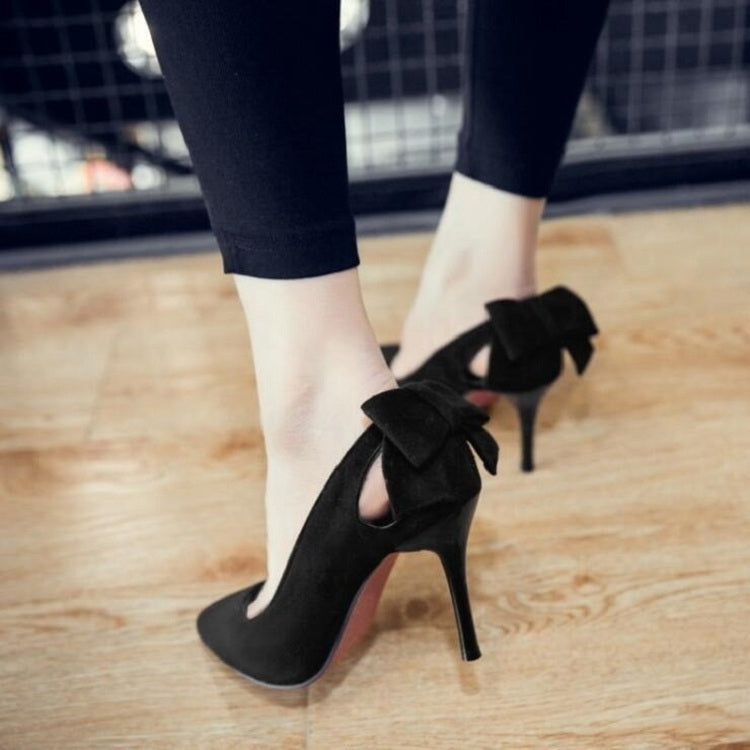Women Shoes Bow Pointed Toe Stiletto Heels, 34, 35, 36, 38, 39, 40, 41, 42, 43
