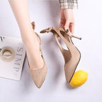 Women Shoes Bow Pointed Toe Stiletto Heels, 34, 35, 36, 38, 39, 40, 41, 42, 43