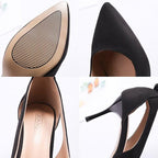 Women Shoes Bow Pointed Toe Stiletto Heels, 34, 35, 36, 38, 39, 40, 41, 42, 43