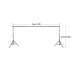 200 * 300cm Photo Studio Background Support Backdrop Crossbar Kit, 200x300cm