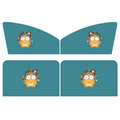 4 PCS / Set Car Window Magnet Sunshade Curtain Heat Insulation Sun Block, 4 PCS / Set (Hedgehog), 4 PCS / Set (Catman)