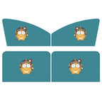 4 PCS / Set Car Window Magnet Sunshade Curtain Heat Insulation Sun Block, 4 PCS / Set (Hedgehog), 4 PCS / Set (Catman)