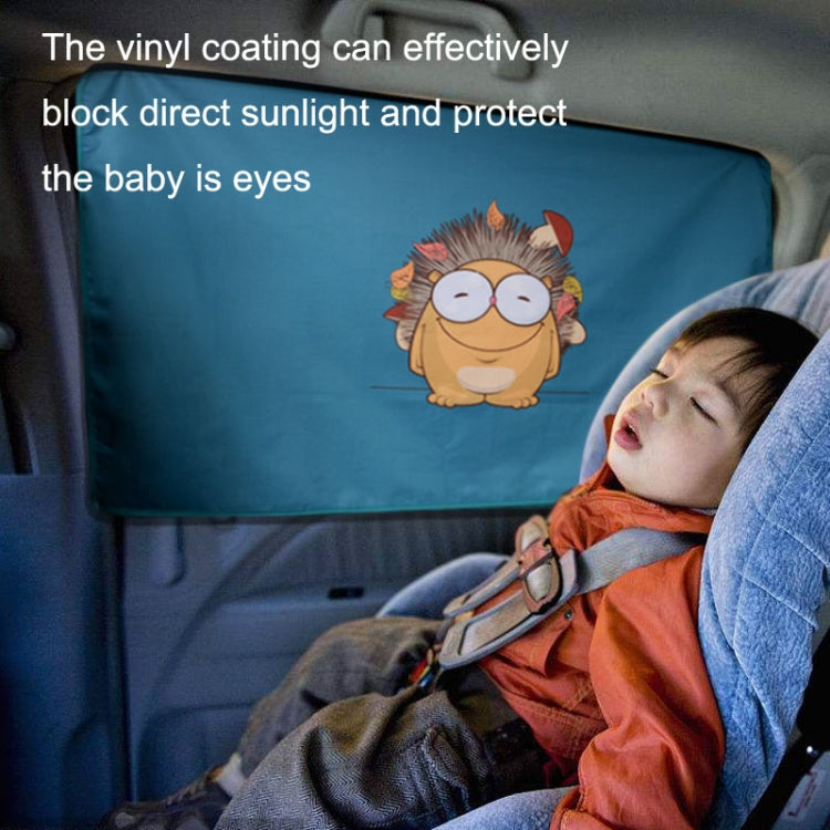 4 PCS / Set Car Window Magnet Sunshade Curtain Heat Insulation Sun Block, 4 PCS / Set (Hedgehog), 4 PCS / Set (Catman)