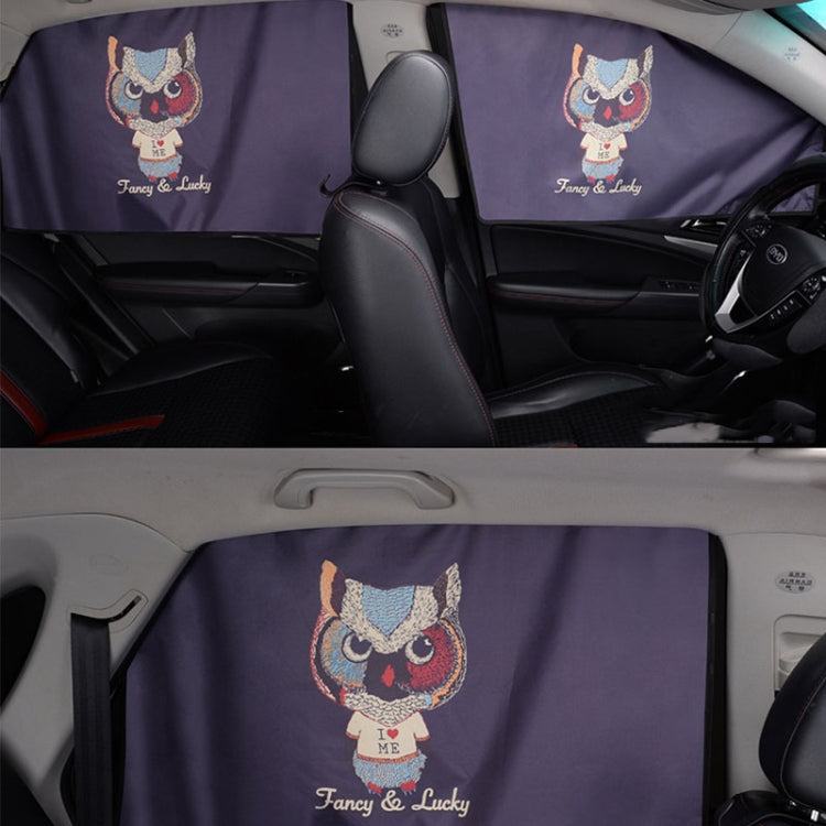 4 PCS / Set Car Window Magnet Sunshade Curtain Heat Insulation Sun Block, 4 PCS / Set (Hedgehog), 4 PCS / Set (Catman)