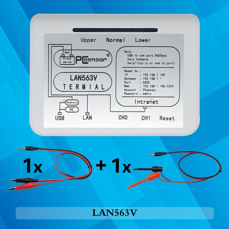 Pcsensor LAN563V Network Type Voltage Detection Remote Control Phone Monitoring Record Data Sheet, LAN563V