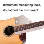 GNR2 Stainless Steel Measurement Bass Guitar Neck Ruler, Single Teeth, Single Teeth + Leveling Ruler