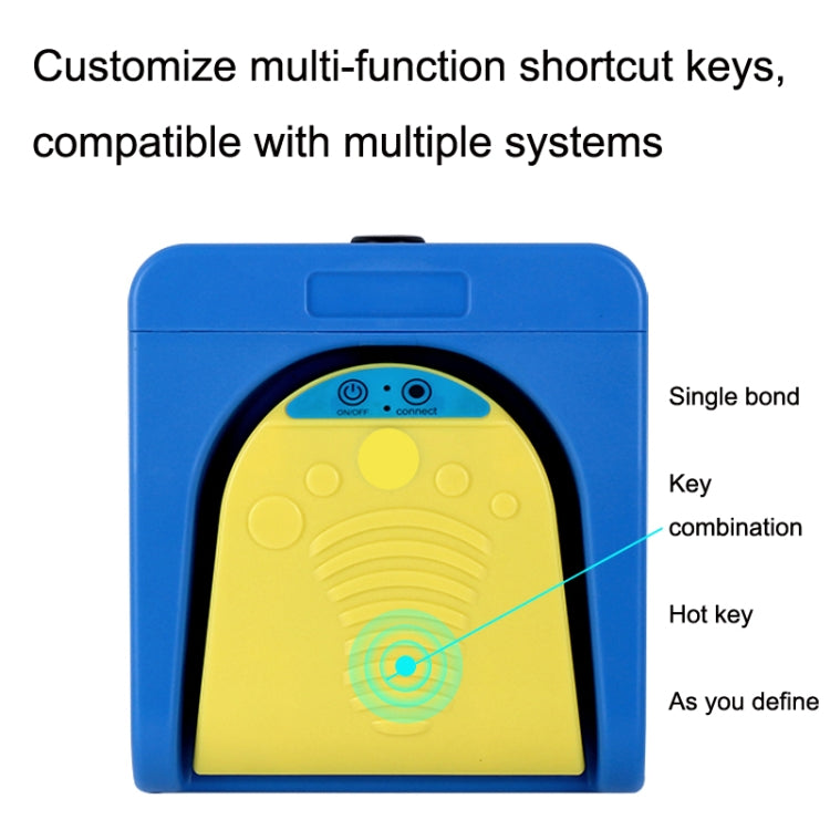 Pcsensor Wireless Bluetooth Foot Pedal Control Switch Keyboard Adapter For Computer, One-Pendal One-Button, One-Pendal Two-Button, Two-Pendal Two-Button, Two-Pendal Four-Button