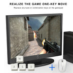 Pcsensor FS23 CF Foot Pedal Switch Keyboard Control Mouse Game Combo Pedal, Photoelectric Mute, Mechanical Sound