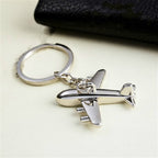 2 PCS Creative Stereo Plane Metal Keychain Bag Pendant Souvenir, Silver Small Plane