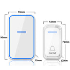 CACAZI A68-2 One to Two Wireless Remote Control Electronic Doorbell Home Smart Digital Wireless Doorbell, US Plug, EU Plug, UK Plug