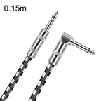 1 Straight Head +1 Elbow Head 6.35mm Guitar Cable Oxygen-Free Copper Core TS Large Two-core Cable, 0.15m, 0.3m, 0.5m, 1m, 1.5m, 2m, 3m, 5m, 8m, 10m