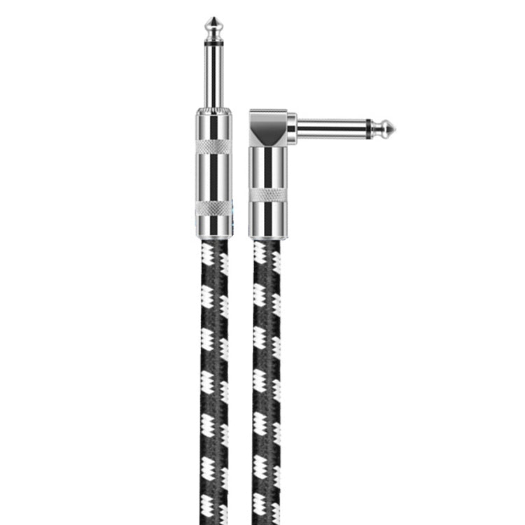 1 Straight Head +1 Elbow Head 6.35mm Guitar Cable Oxygen-Free Copper Core TS Large Two-core Cable, 0.15m, 0.3m, 0.5m, 1m, 1.5m, 2m, 3m, 5m, 8m, 10m
