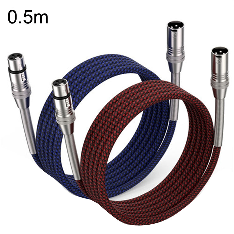 2pcs LHD010 Caron Male To Female XLR Dual Card Microphone Cable Audio Cable, 0.3m, 0.5m, 1m, 1.8m, 2m, 3m, 5m, 8m, 10m, 12m, 15m, 20m, 25m, 30m, 40m, 50m, 60m