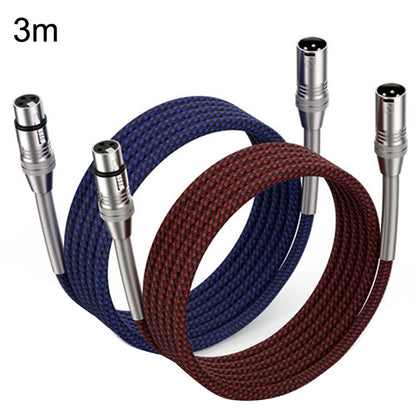 2pcs LHD010 Caron Male To Female XLR Dual Card Microphone Cable Audio Cable, 0.3m, 0.5m, 1m, 1.8m, 2m, 3m, 5m, 8m, 10m, 12m, 15m, 20m, 25m, 30m, 40m, 50m, 60m