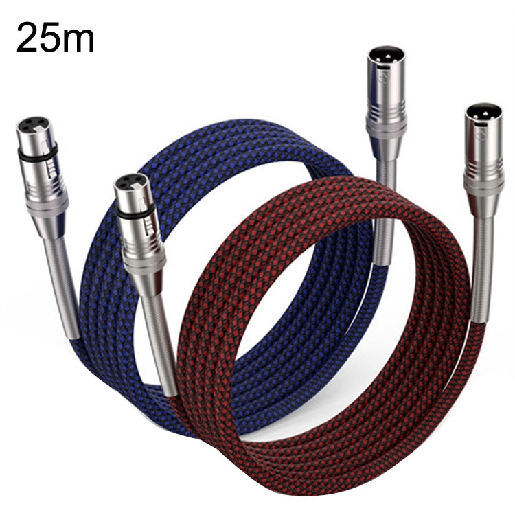 2pcs LHD010 Caron Male To Female XLR Dual Card Microphone Cable Audio Cable, 0.3m, 0.5m, 1m, 1.8m, 2m, 3m, 5m, 8m, 10m, 12m, 15m, 20m, 25m, 30m, 40m, 50m, 60m