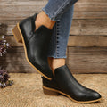 Autumn And Winter Pointed Low-Heeled Boots Women Low Tube Boots, 36, 37, 38, 39, 40, 41, 42, 43