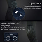Long Sports Anti-collision Anti-fall Breathable Honeycomb Knee Pads, S, M, L, XL