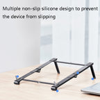 Oatsbasf 03040 Metal Mini Notebook Stand Aluminum Alloy Computer Cooling Folding Bracket