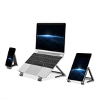 Oatsbasf 03040 Metal Mini Notebook Stand Aluminum Alloy Computer Cooling Folding Bracket