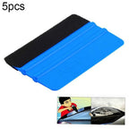 5pcs Felt Scraper Plastic Film Scraper Car Foil Cleaning Tools, 10×7cm Blue Felt Scraper