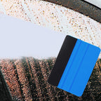 5pcs Felt Scraper Plastic Film Scraper Car Foil Cleaning Tools, 10×7cm Blue Felt Scraper