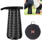 Outdoor Portable Folding Telescopic Plastic Stool Camping Fishing Garden Stool, 47cm(Black), 47cm(Red), 47cm(Yellow)