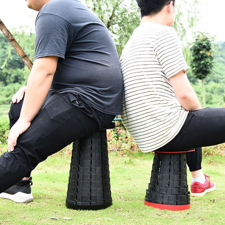 Outdoor Portable Folding Telescopic Plastic Stool Camping Fishing Garden Stool, 47cm(Black), 47cm(Red), 47cm(Yellow)