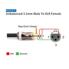 3.5mm To Caron Male Sound Card Microphone Audio Cable, 0.5m, 1m, 1.5m, 2m, 3m, 5m, 10m, 15m
