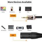 3.5mm To Caron Male Sound Card Microphone Audio Cable, 0.5m, 1m, 1.5m, 2m, 3m, 5m, 10m, 15m