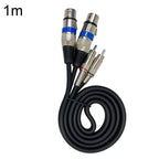 2RCA Male 2XLR Caron Female Speaker Audio Balance Cable, 0.5m, 1m, 1.5m, 2m, 3m, 5m, 10m, 20m